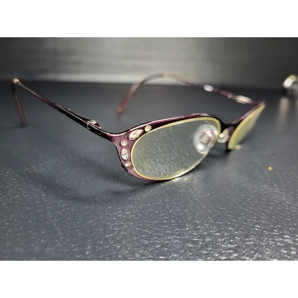 Tura MOD 851 Women Oval Crystals Purple Gray glasses‎ Not Sure Of Prescription